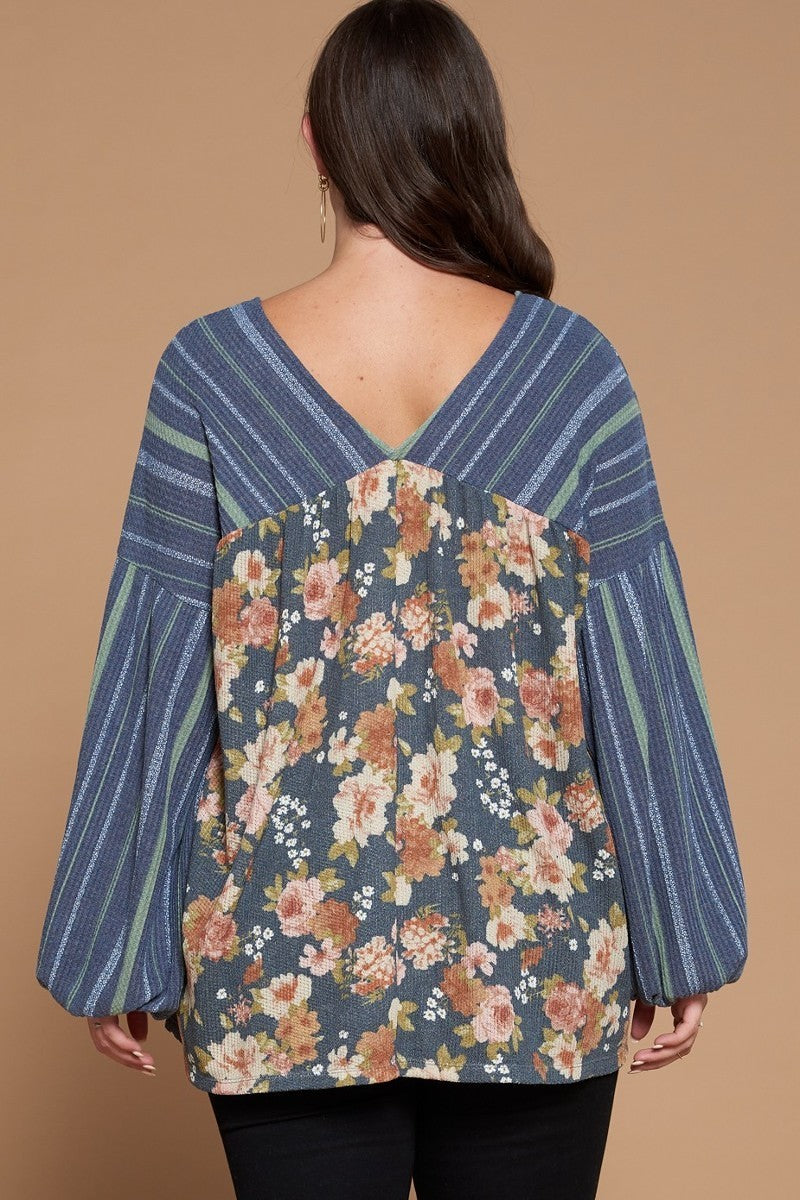 Floral Printed Knit Top - lolaluxeshop