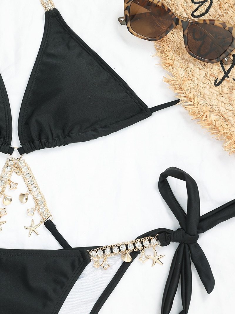 Bikini Crystal Swimwear Metal Chain Women's Swimsuit Bathing Suit 2020 Aristocratic Bikini Push Up Bikinis - LOLA LUXE