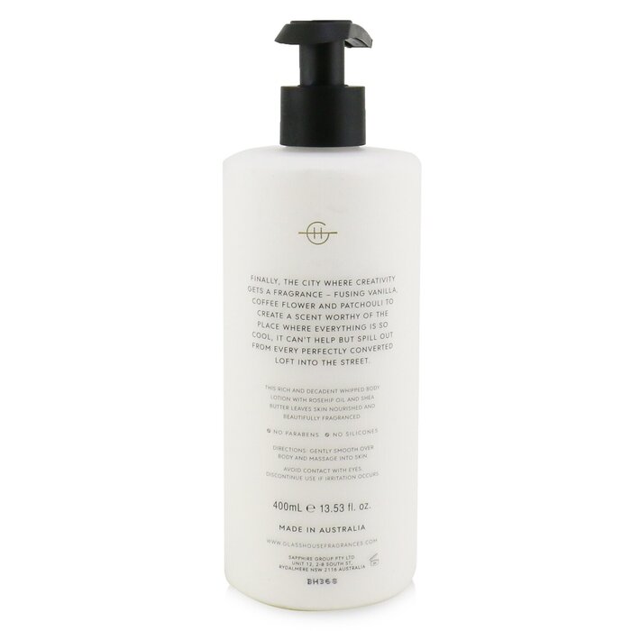 GLASSHOUSE - Body Lotion - Melbourne Muse (Coffee Flower & Vanilla) - LOLA LUXE