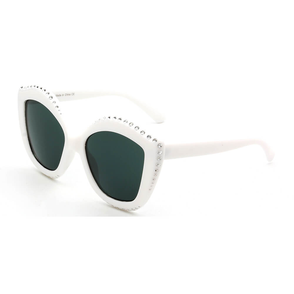ANGOLA | Women Oversized Round Cat Eye Fashion Sunglasses - lolaluxeshop