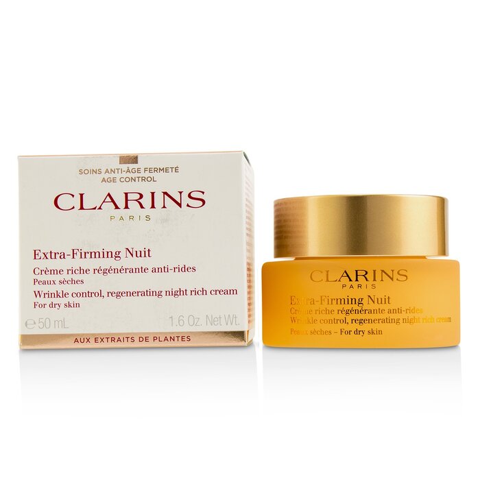 CLARINS - Extra-Firming Nuit Wrinkle Control, Regenerating Night Rich Cream - For Dry Skin - LOLA LUXE