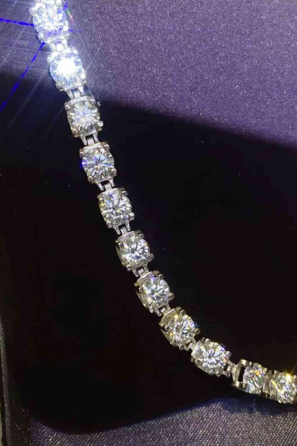 10 Carat Moissanite Platinum-Plated Bracelet - lolaluxeshop