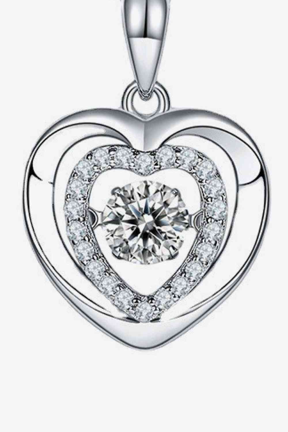 Moissanite Heart Pendant Necklace - lolaluxeshop