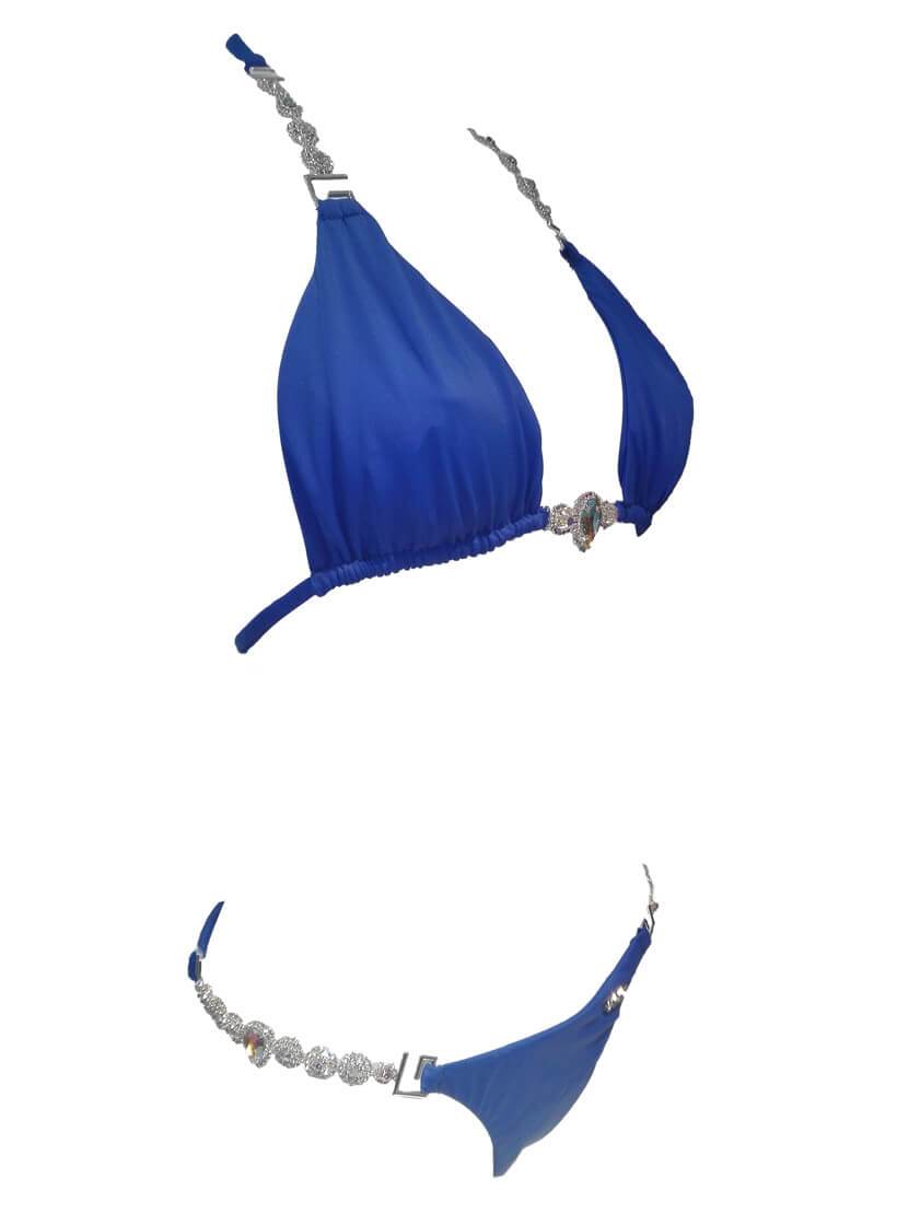 Belle Triangle Top & Skimpy Bottom - Blue - LOLA LUXE