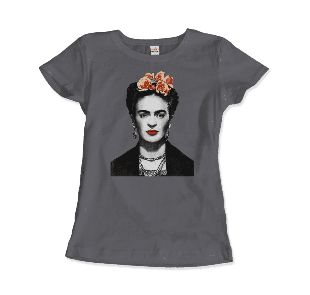 Frida Kahlo With Flowers Poster Artwork T-Shirt - LOLA LUXE