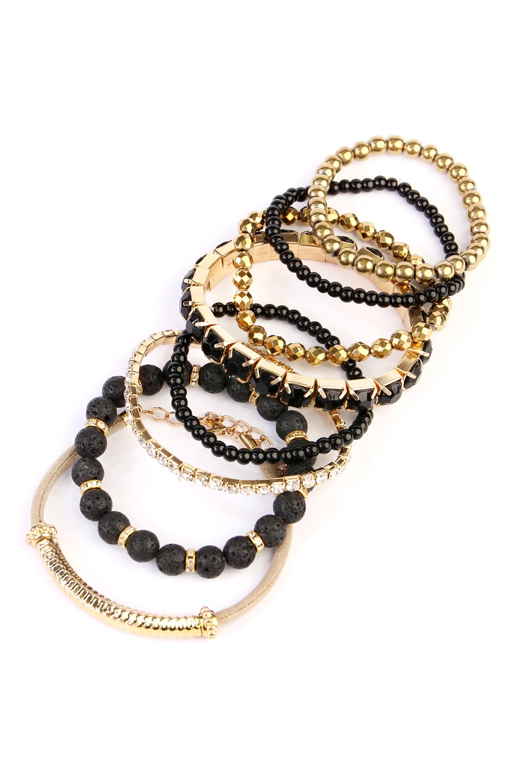 Hdb2220 - Mixed Beads Charm Bracelet L-Xl - LOLA LUXE