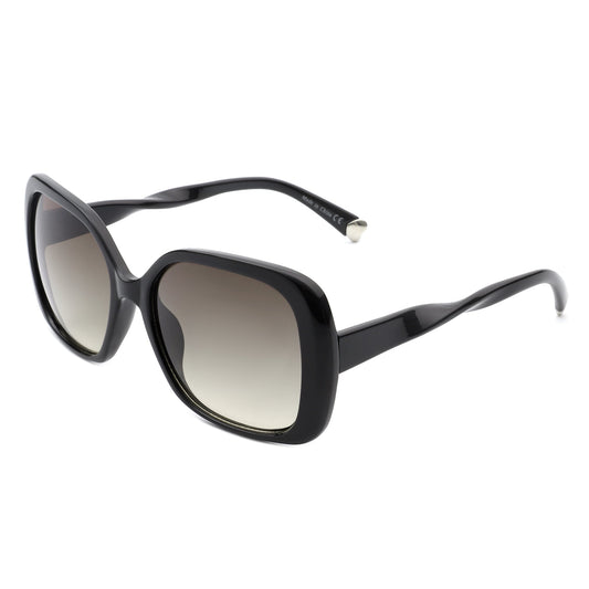 Evernova - Women Retro Square Fashion Flat Top Oversize Sunglasses - lolaluxeshop