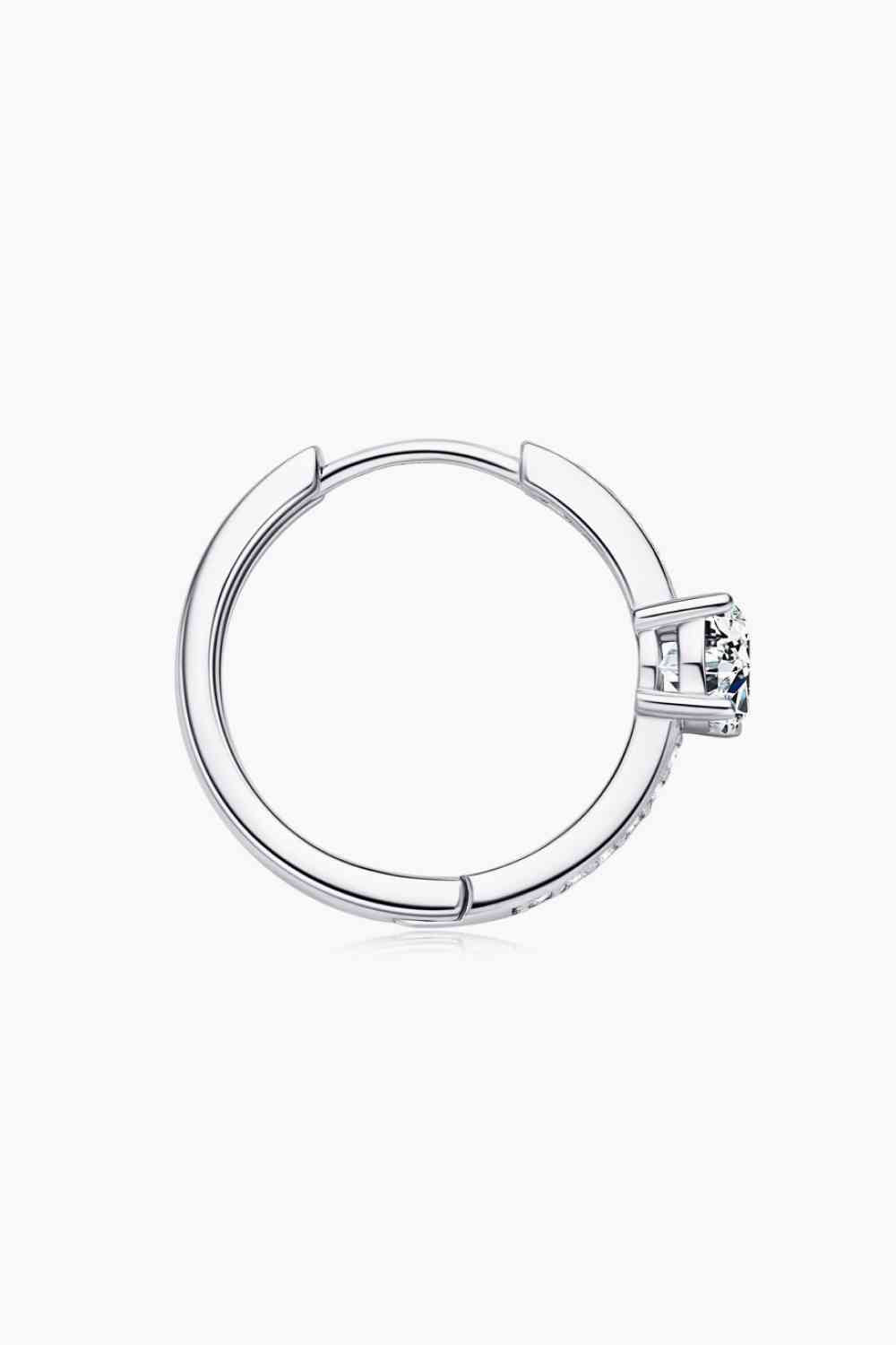 Carry Your Love 1 Carat Moissanite Platinum-Plated Earrings - lolaluxeshop