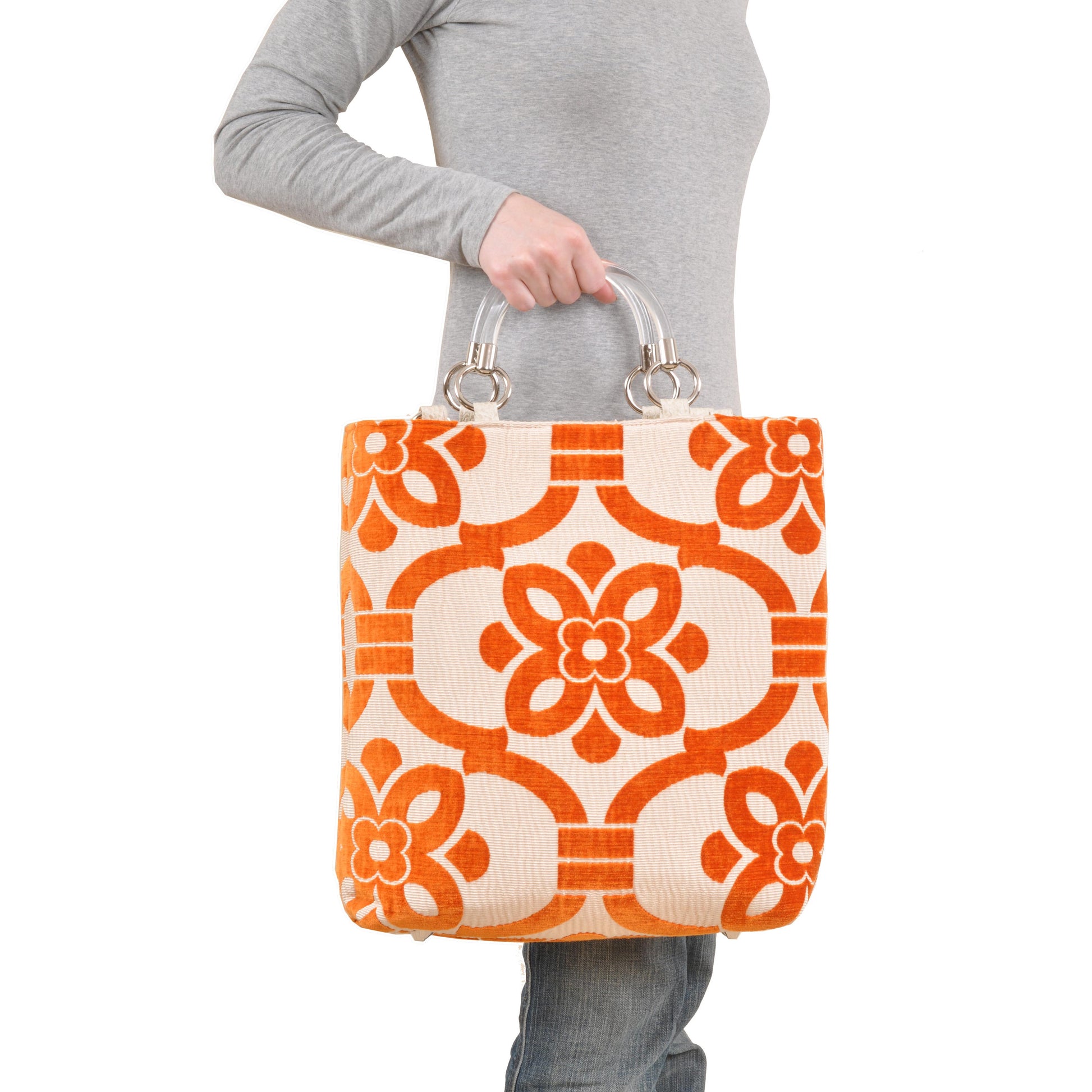 Stencil Brown Large Tote - LOLA LUXE