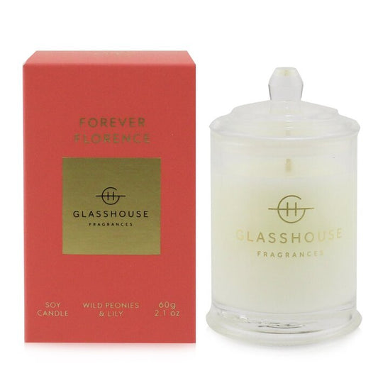 GLASSHOUSE - Triple Scented Soy Candle - Forever Florence (Wild Peonies & Lily) - lolaluxeshop