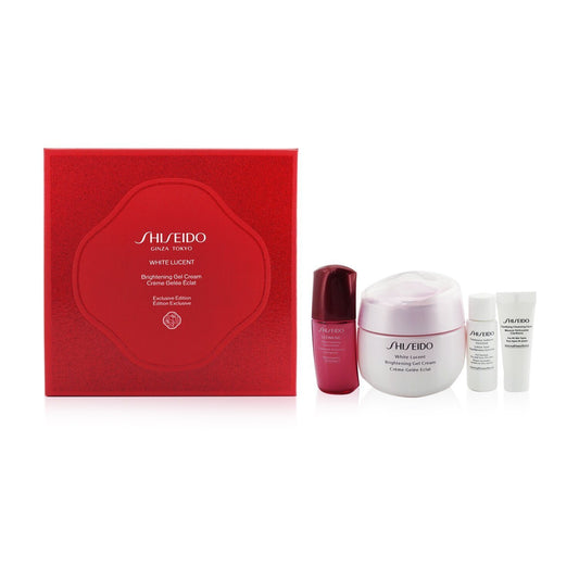 SHISEIDO - White Lucent Holiday Set: Gel Cream 50ml + Cleansing Foam 5ml + Softener Enriched 7ml + Ultimune Concentrate 10ml 1955950 4pcs - lolaluxeshop