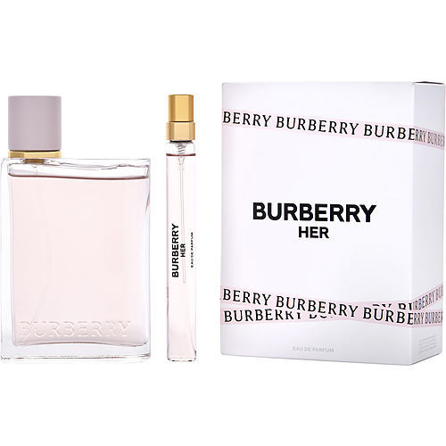BURBERRY HER by Burberry EAU DE PARFUM SPRAY 3.3 OZ & EAU DE PARFUM SPRAY 0.33 OZ MINI - lolaluxeshop