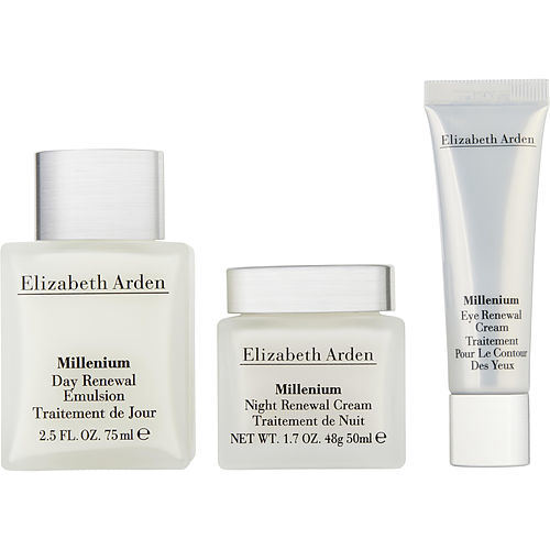 ELIZABETH ARDEN by Elizabeth Arden Millenium Set: Day Renewal Emulsion + Night Renewal Cream + Eye Renewal Cream --3pcs - lolaluxeshop