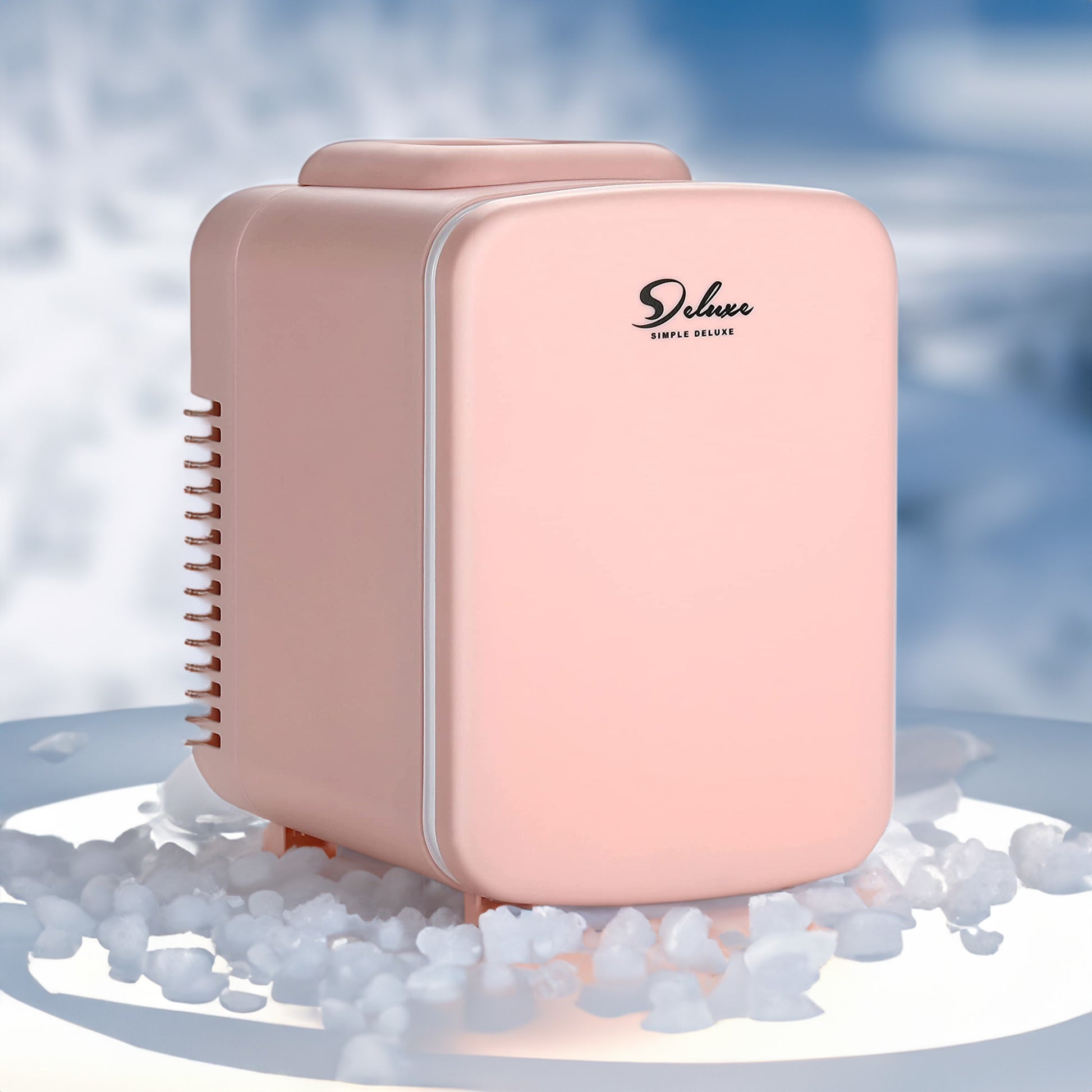 Simple Deluxe Mini Fridge: Compact Portable Cooler & Warmer for Skincare, Beverages, Food, and Cosmetics - lolaluxeshop