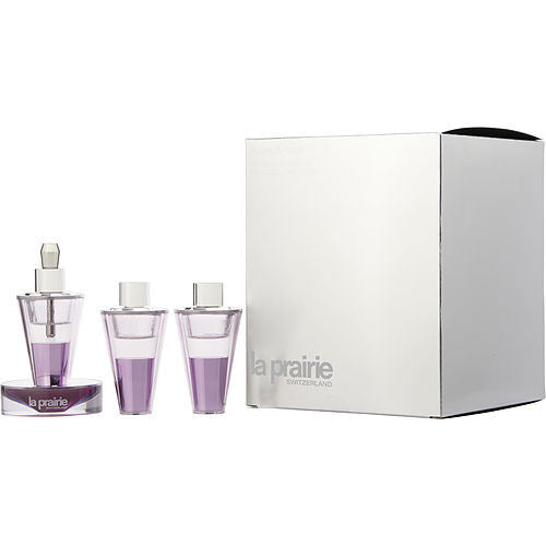 La Prairie by La Prairie Platinum Rare Haute-Rejuvenation Protocol: Vials 3 x 8ml + Dispenser + Catalyst Bottle + Stand --6pcs - lolaluxeshop