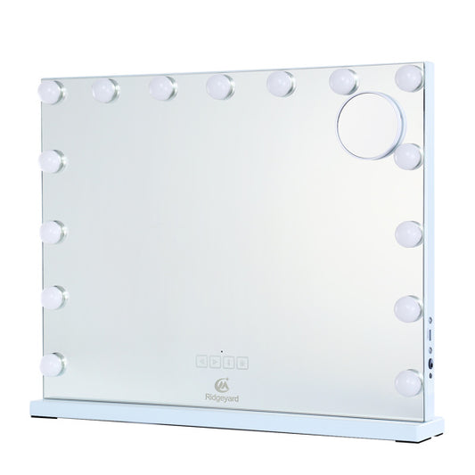 Makeup Mirror With 15pcs LED Light Music Speaker Tabletop Or Wall Mounted - lolaluxeshop