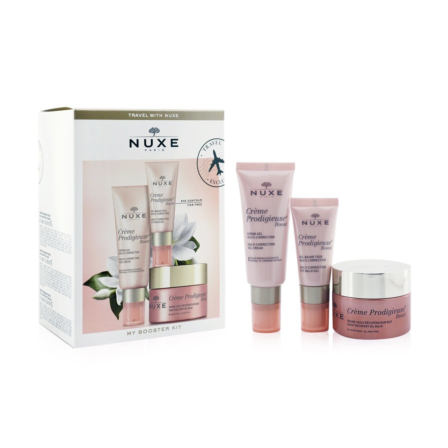 NUXE - My Booster Kit: Creme Prodigieuse Boost Gel Cream 40ml + Creme Prodigieuse Boost Eye Balm Gel 15ml + Creme Prodigieuse Boost  3pcs - lolaluxeshop