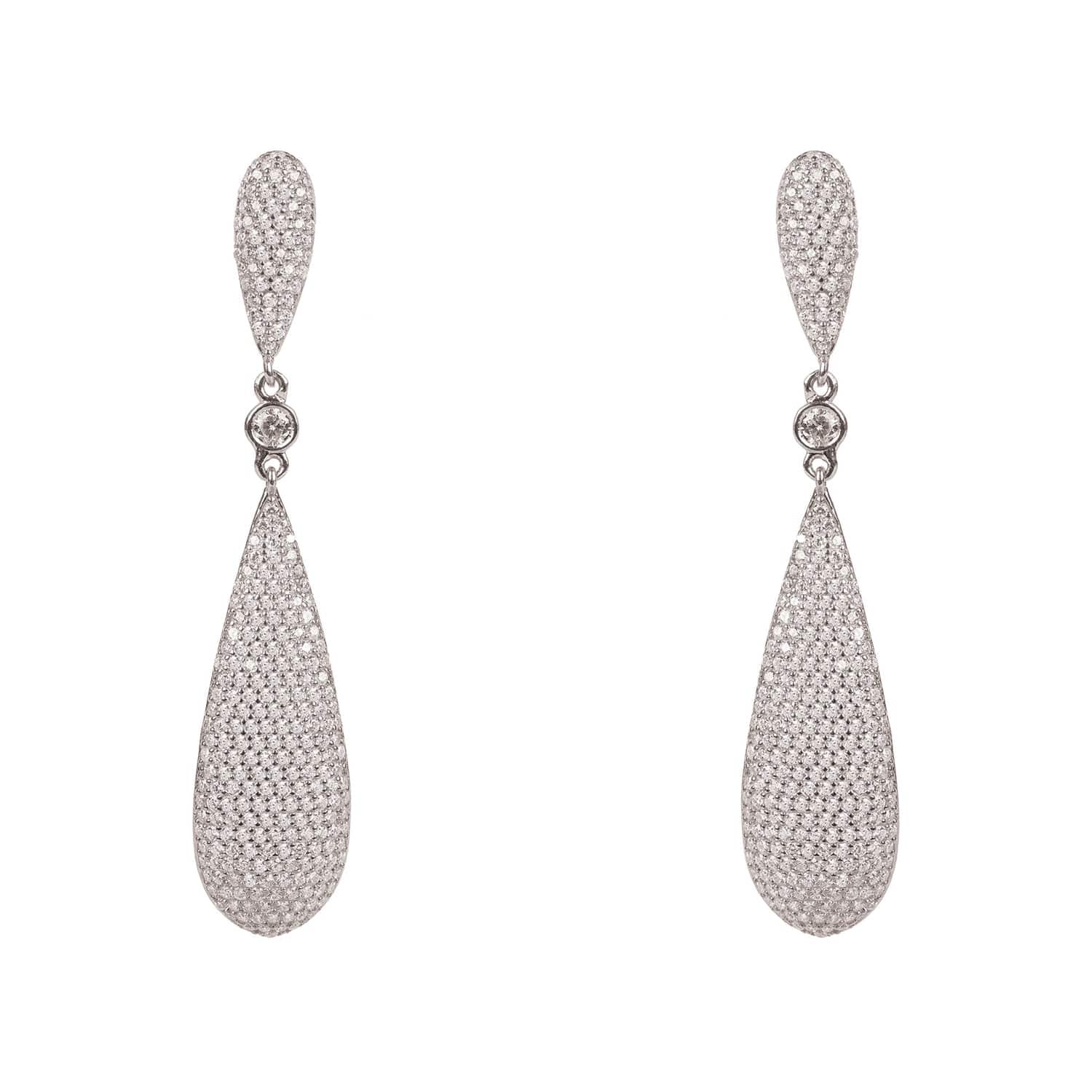 Latelita Long Drop Earrings Silver - lolaluxeshop