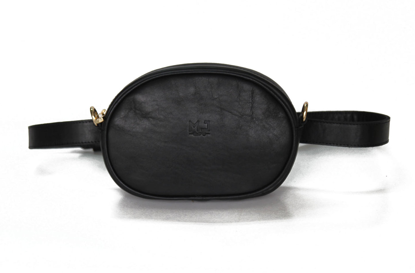 Leather Black  Belt Bag - LOLA LUXE