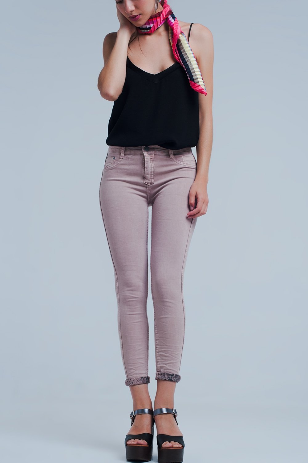 Reversible Animal Print Pink Jeans - LOLA LUXE