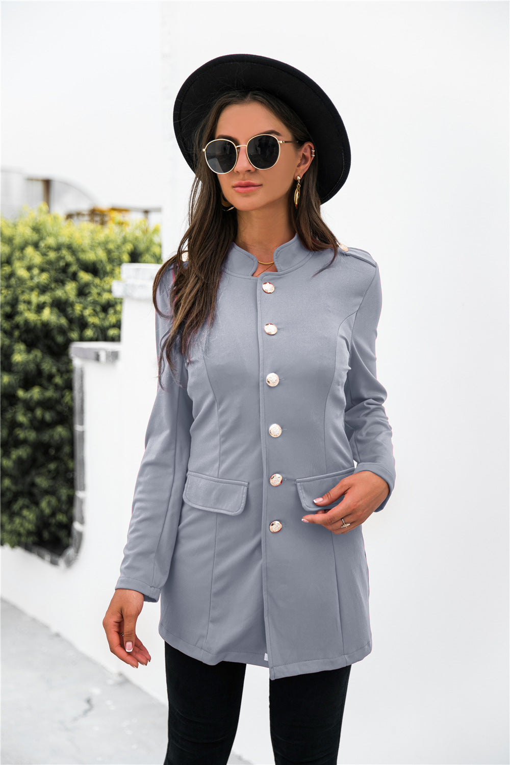 Single Breasted Pocketed Blazer - LOLA LUXE