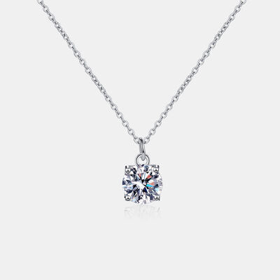 1 Carat Moissanite 925 Sterling Silver Necklace - lolaluxeshop