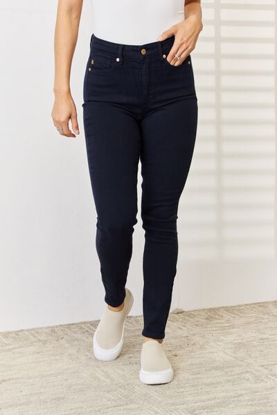 Judy Blue Full Size Garment Dyed Tummy Control Skinny Jeans - lolaluxeshop