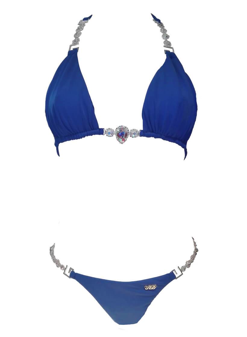 Belle Triangle Top & Skimpy Bottom - Blue - LOLA LUXE