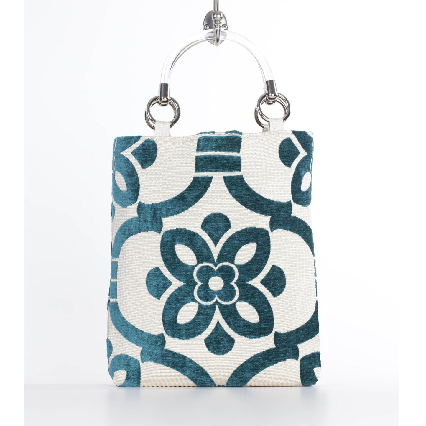 Stencil Teal Small Tote - LOLA LUXE
