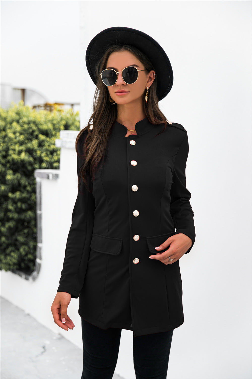 Single Breasted Pocketed Blazer - LOLA LUXE