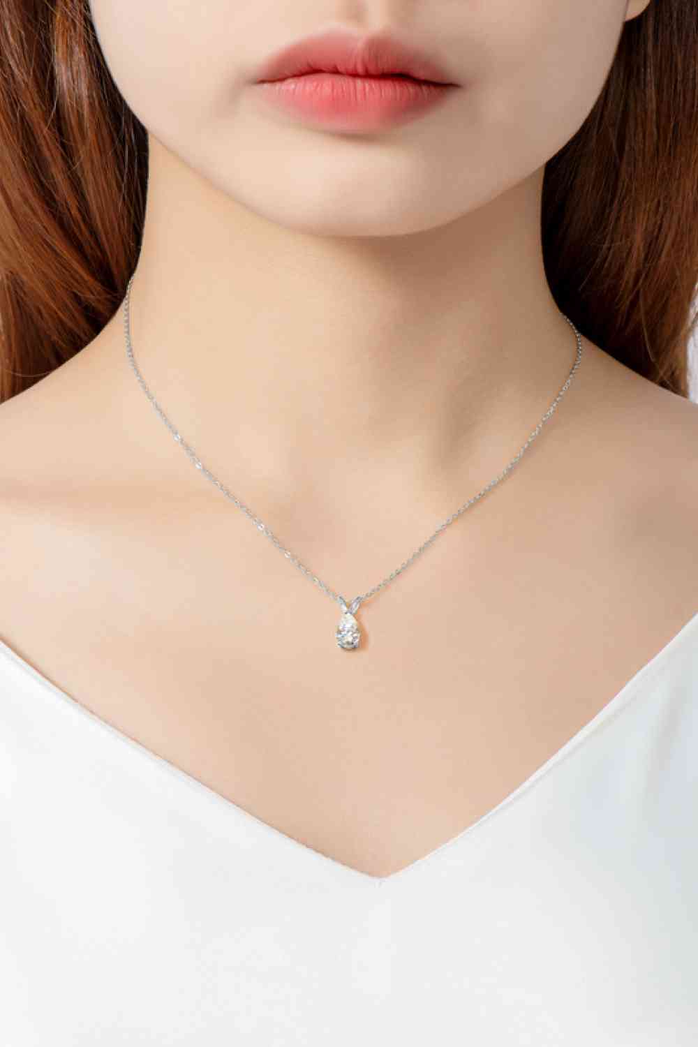 1.5 Carat Moissanite Pendant 925 Sterling Silver Necklace - lolaluxeshop