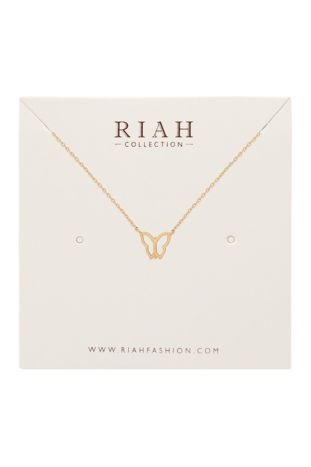 Hdnen357 - Open Butterfly Pendant Necklace - LOLA LUXE
